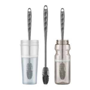 Extra Long Silicone Bottle Cleaning Brush – Grey
